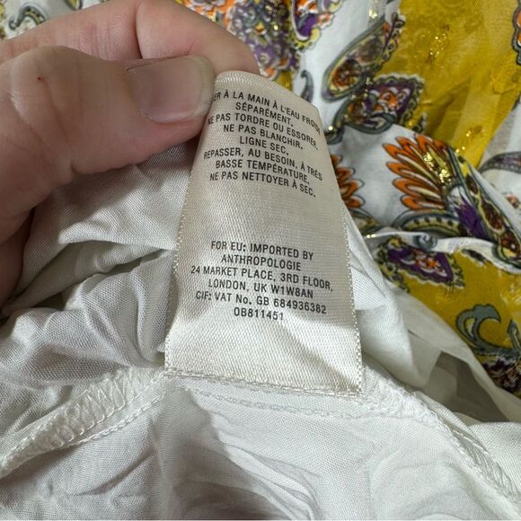 Anthropologie Akemi + Kin Mustard Medallion Paisley Print Maxi Dress Boho Small - Picture 9 of 9